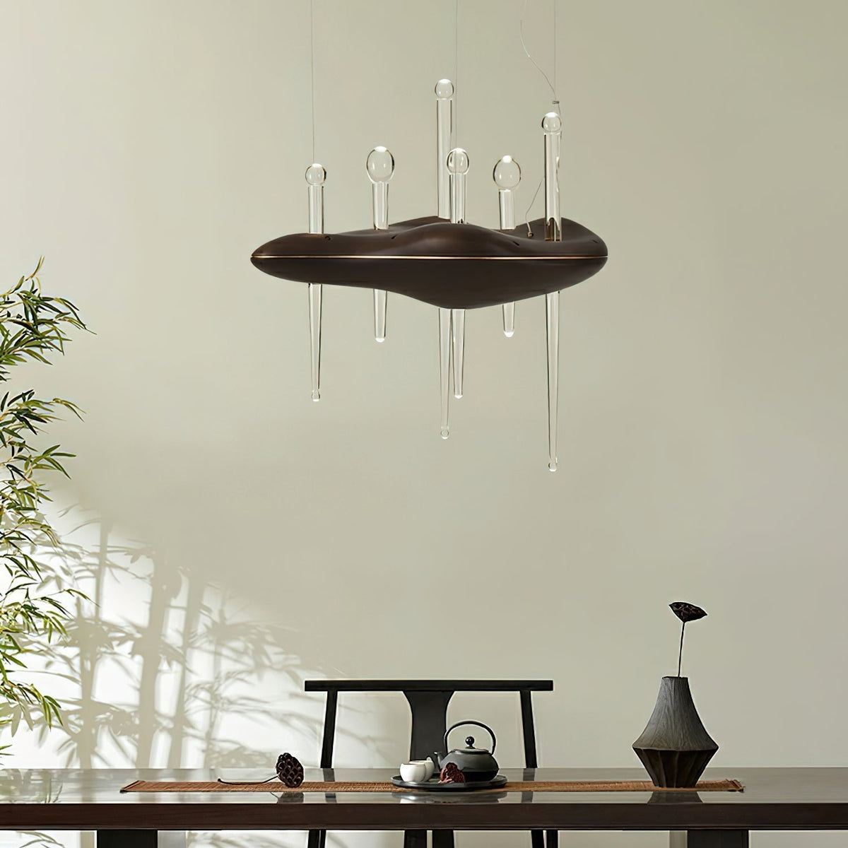 Umare Fantaisiste Chêne Verre Pendentif Lumière - Neutralighting