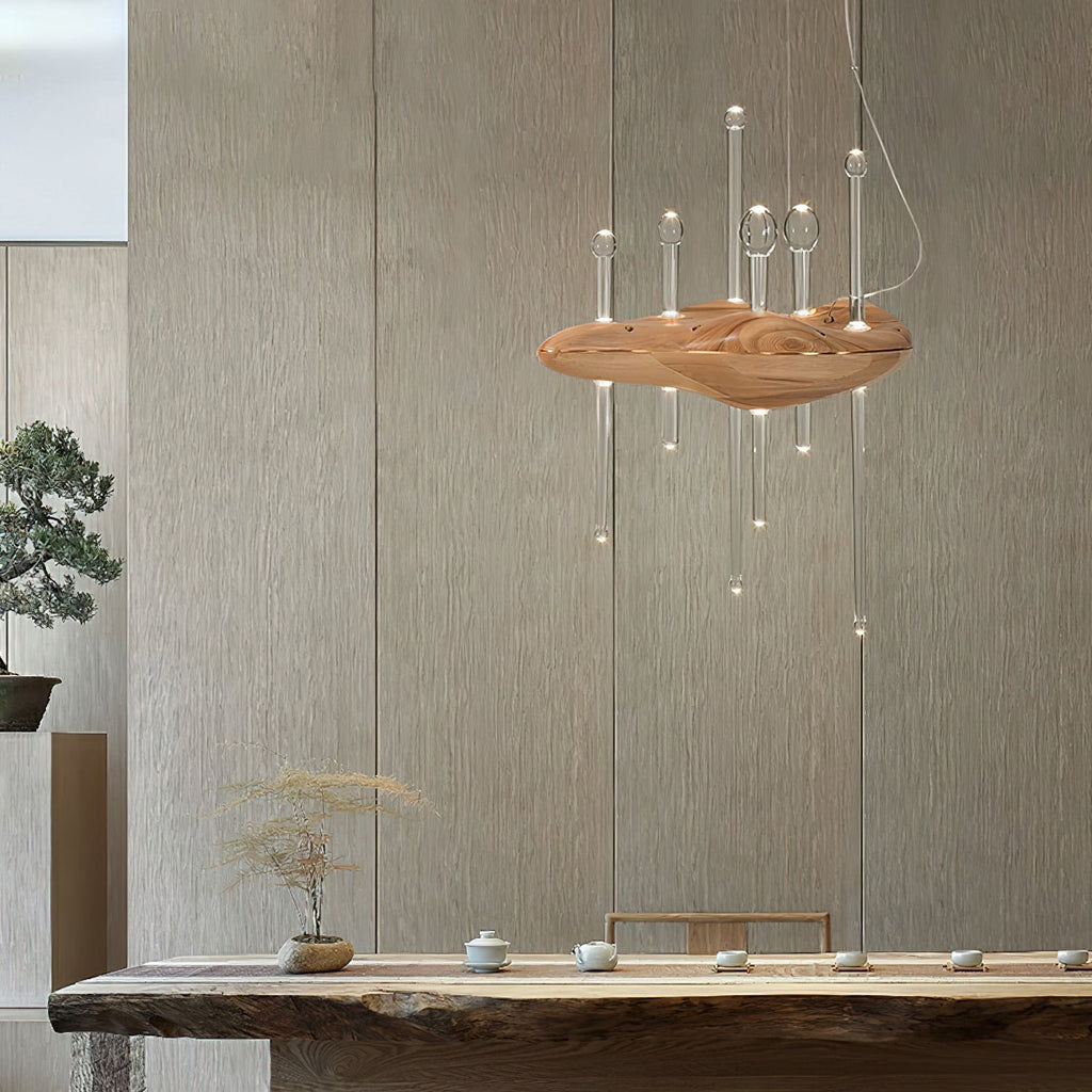 Umare Fantaisiste Chêne Verre Pendentif Lumière - Neutralighting
