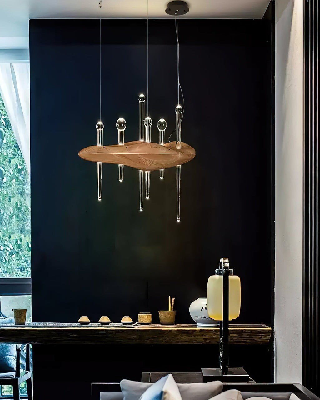 Umare Fantaisiste Chêne Verre Pendentif Lumière - Neutralighting