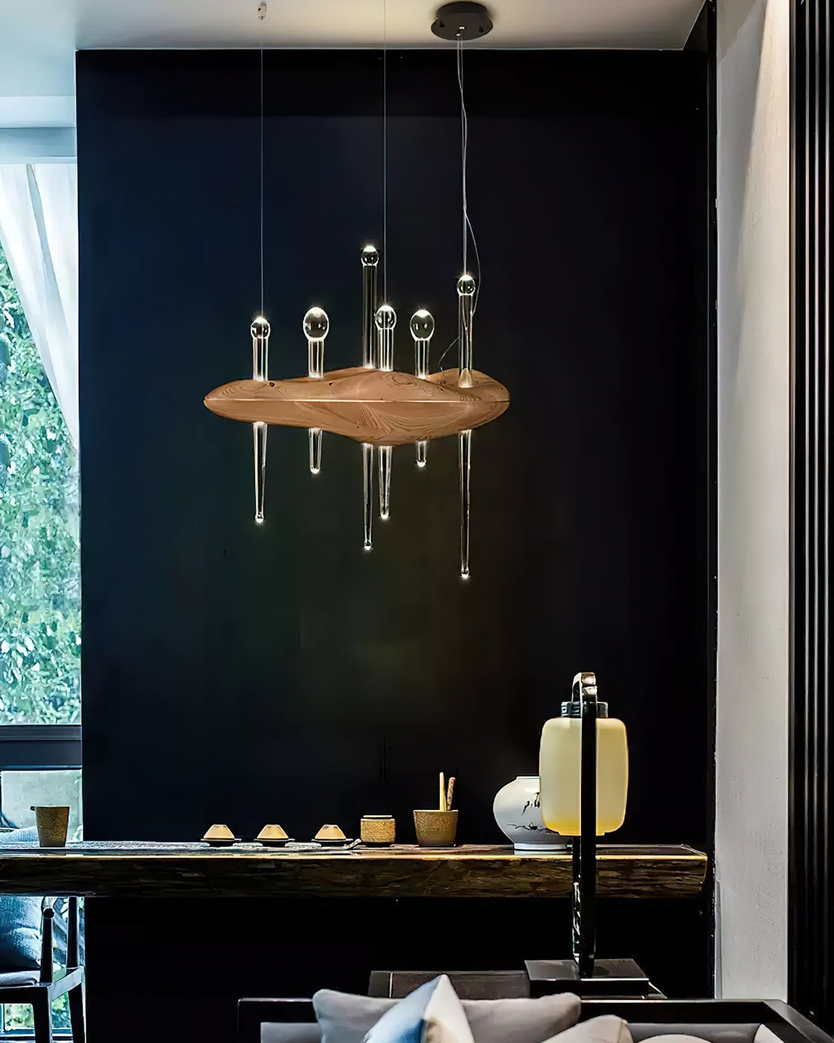 Umare Fantaisiste Chêne Verre Pendentif Lumière - Neutralighting