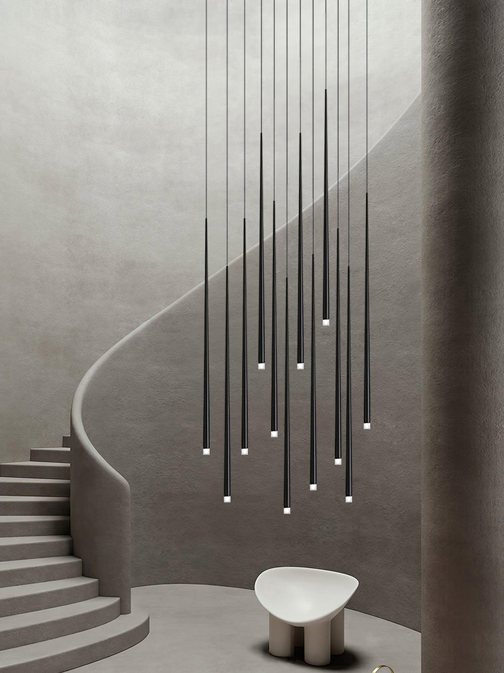 Lustra Chandelier Élancé Noir Minimaliste - Neutralighting