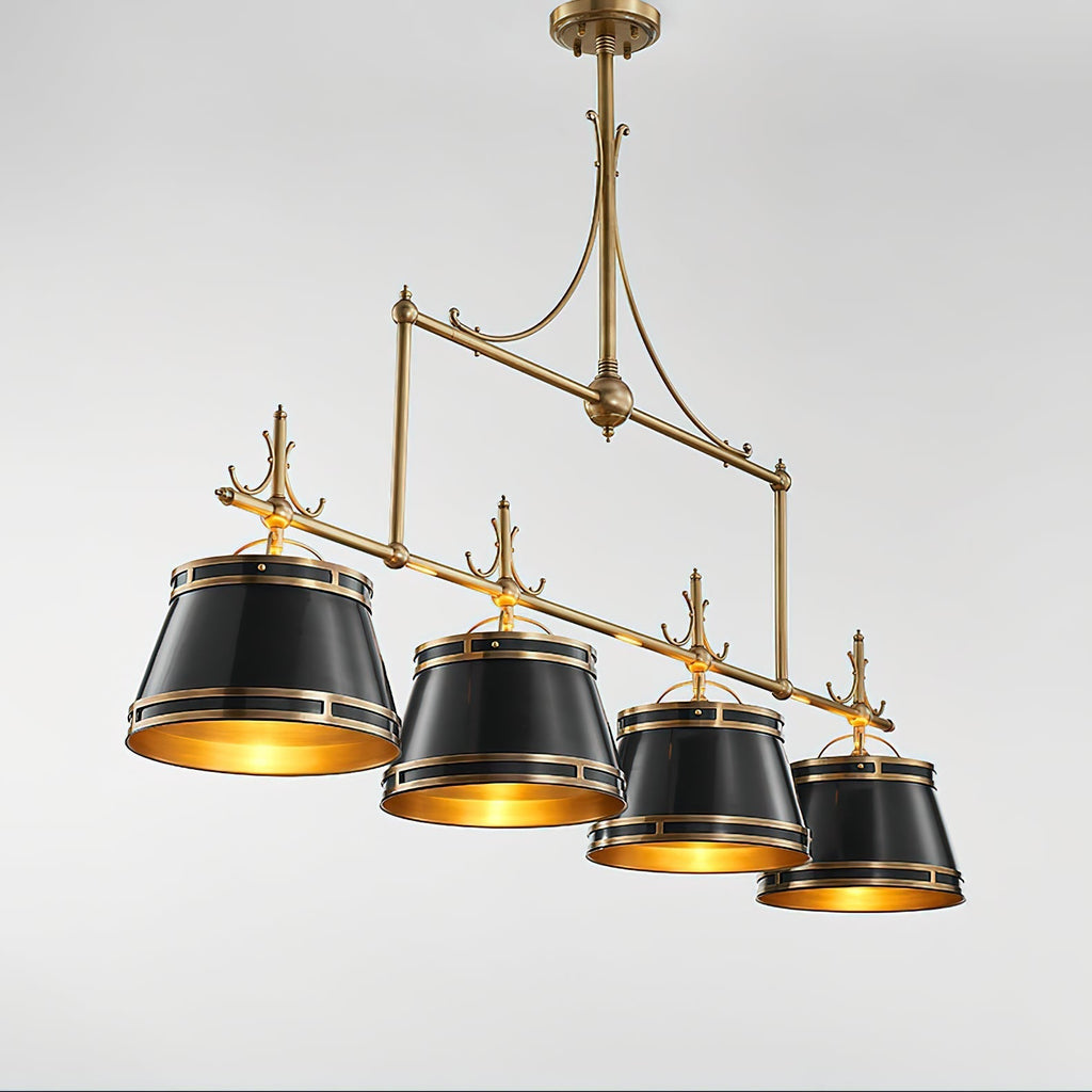 Ulphaion Ancien Industriel Laiton Métal Lustre - Neutralighting