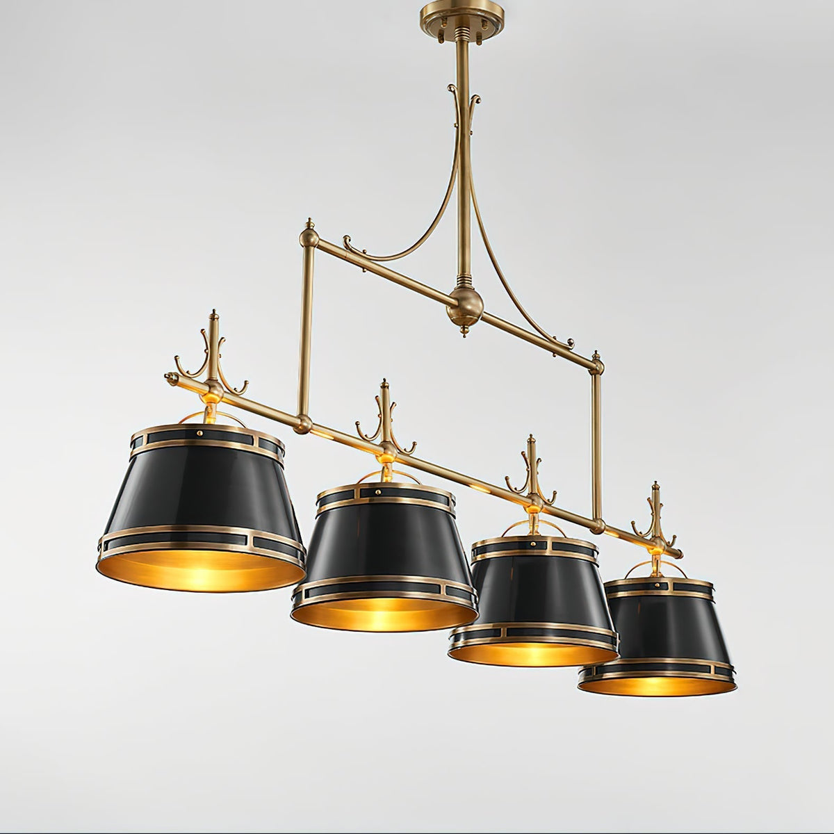 Ulphaion Ancien Industriel Laiton Métal Lustre - Neutralighting
