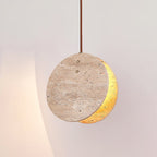 Lunarae Suspension Croissant en Travertin - Neutralighting