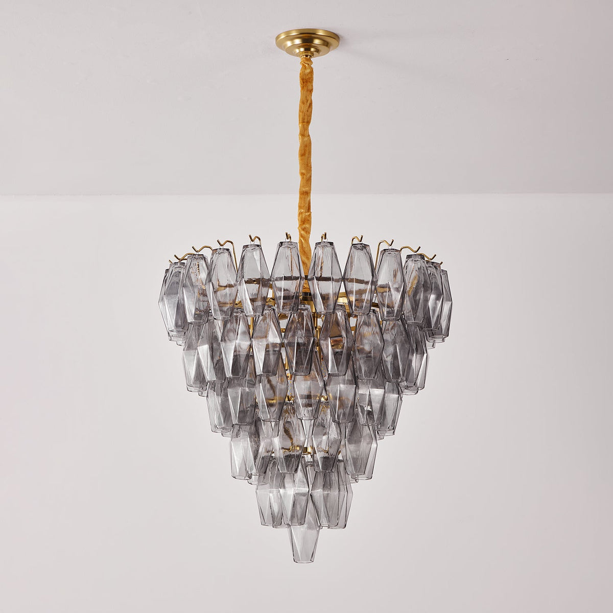 Aurora Lustre Fumée Gris Inversé Cristal Prisme - Neutralighting