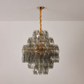 Aurora Lustre Fumée Gris Prisme Verre Superposé - Neutralighting