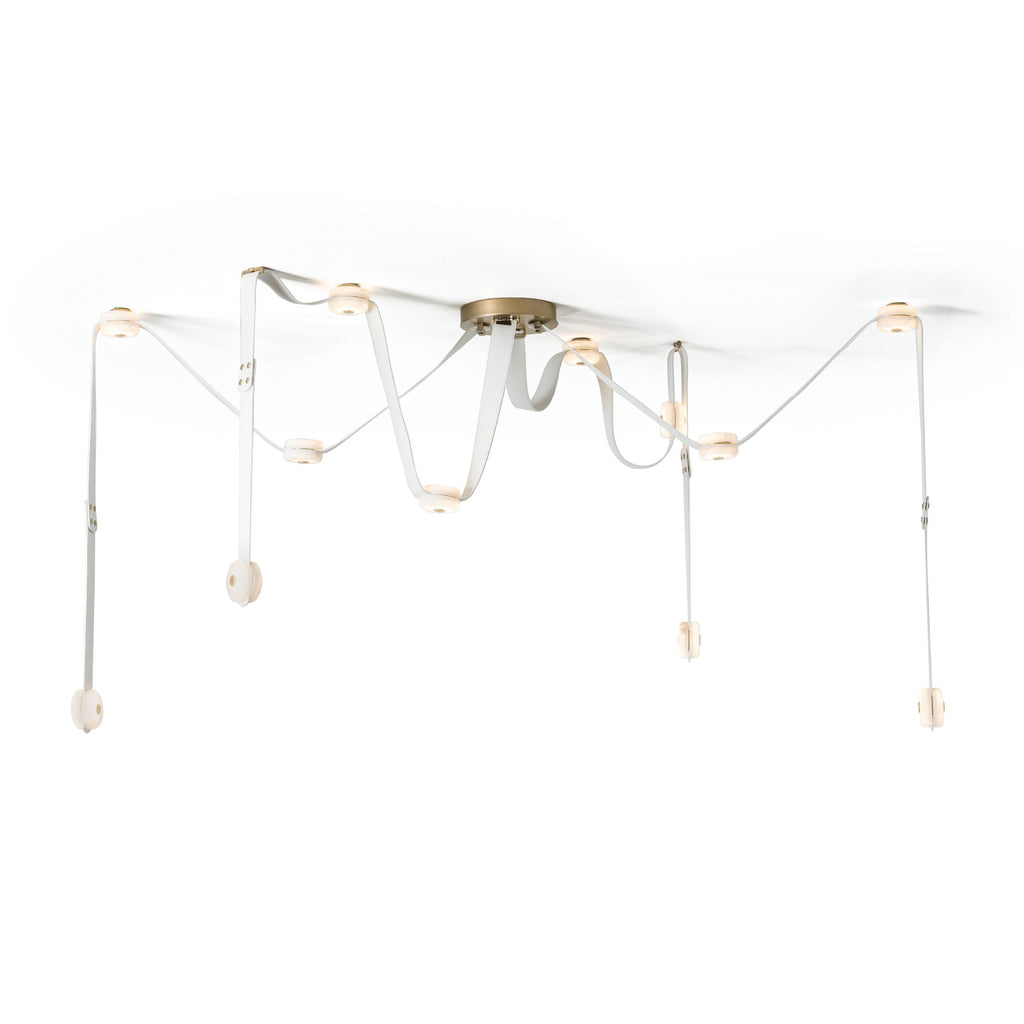 Elraearis Moderne Minimaliste LED Cuir Albâtre Lustre - Neutralighting