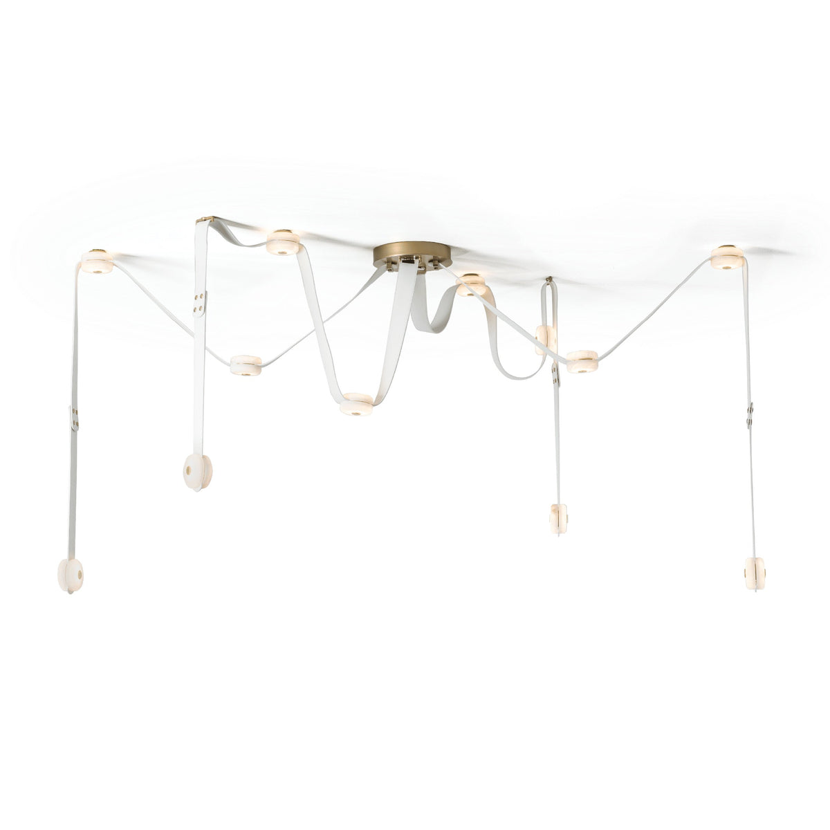 Elraearis Moderne Minimaliste LED Cuir Albâtre Lustre - Neutralighting