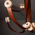 Elraearis Moderne Minimaliste LED Cuir Albâtre Lustre - Neutralighting