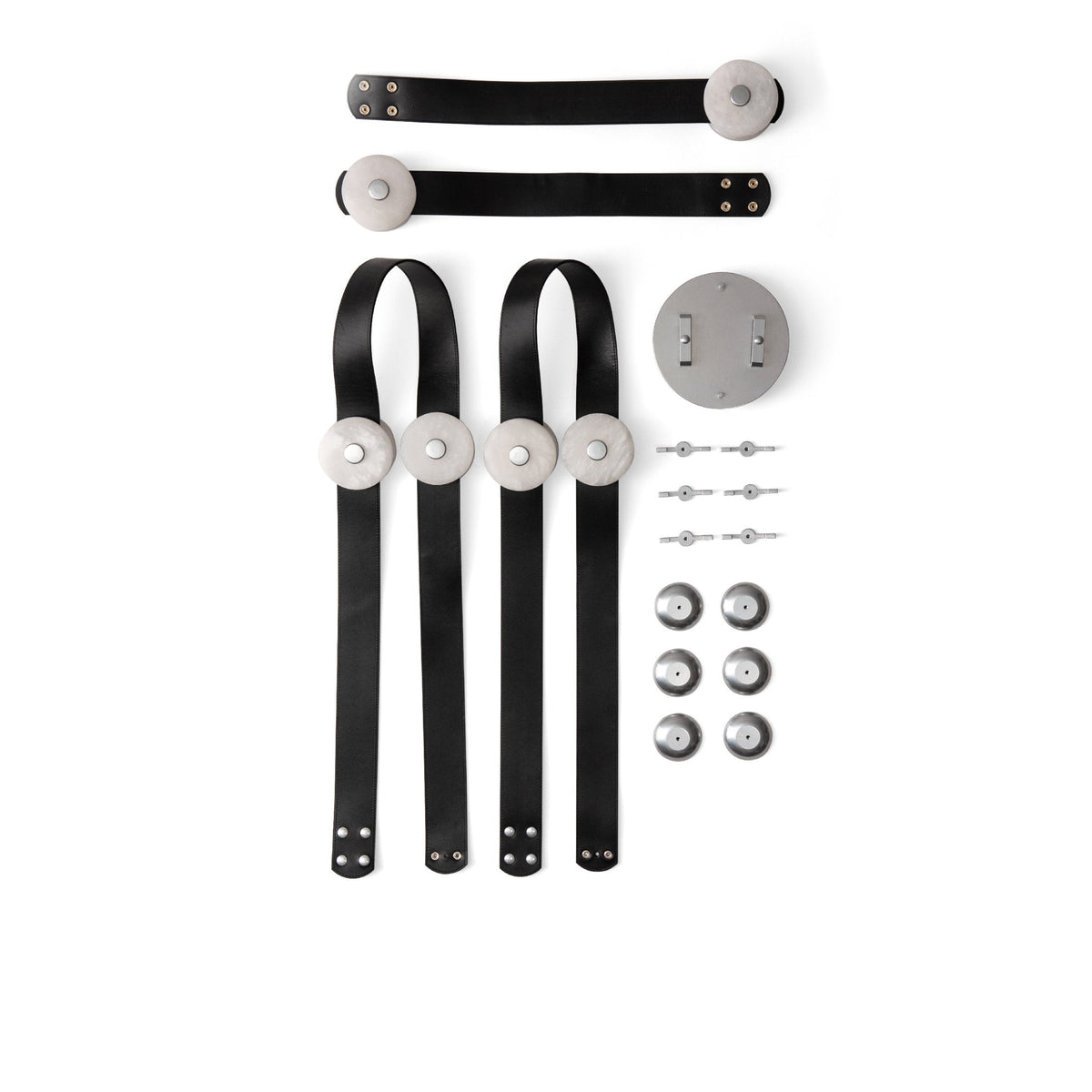 Elraearis Moderne Minimaliste LED Cuir Albâtre Lustre - Neutralighting
