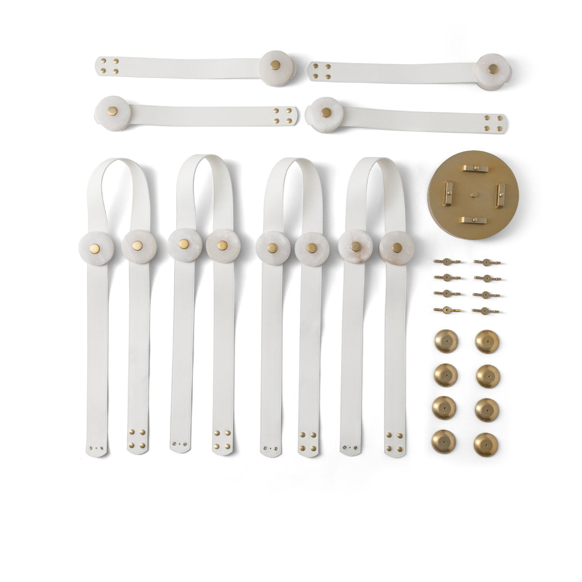 Elraearis Moderne Minimaliste LED Cuir Albâtre Lustre - Neutralighting