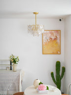 Lustra Chandelier en Verre Flocon de Neige Doré - Neutralighting