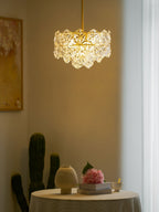 Lustra Chandelier en Verre Flocon de Neige Doré - Neutralighting