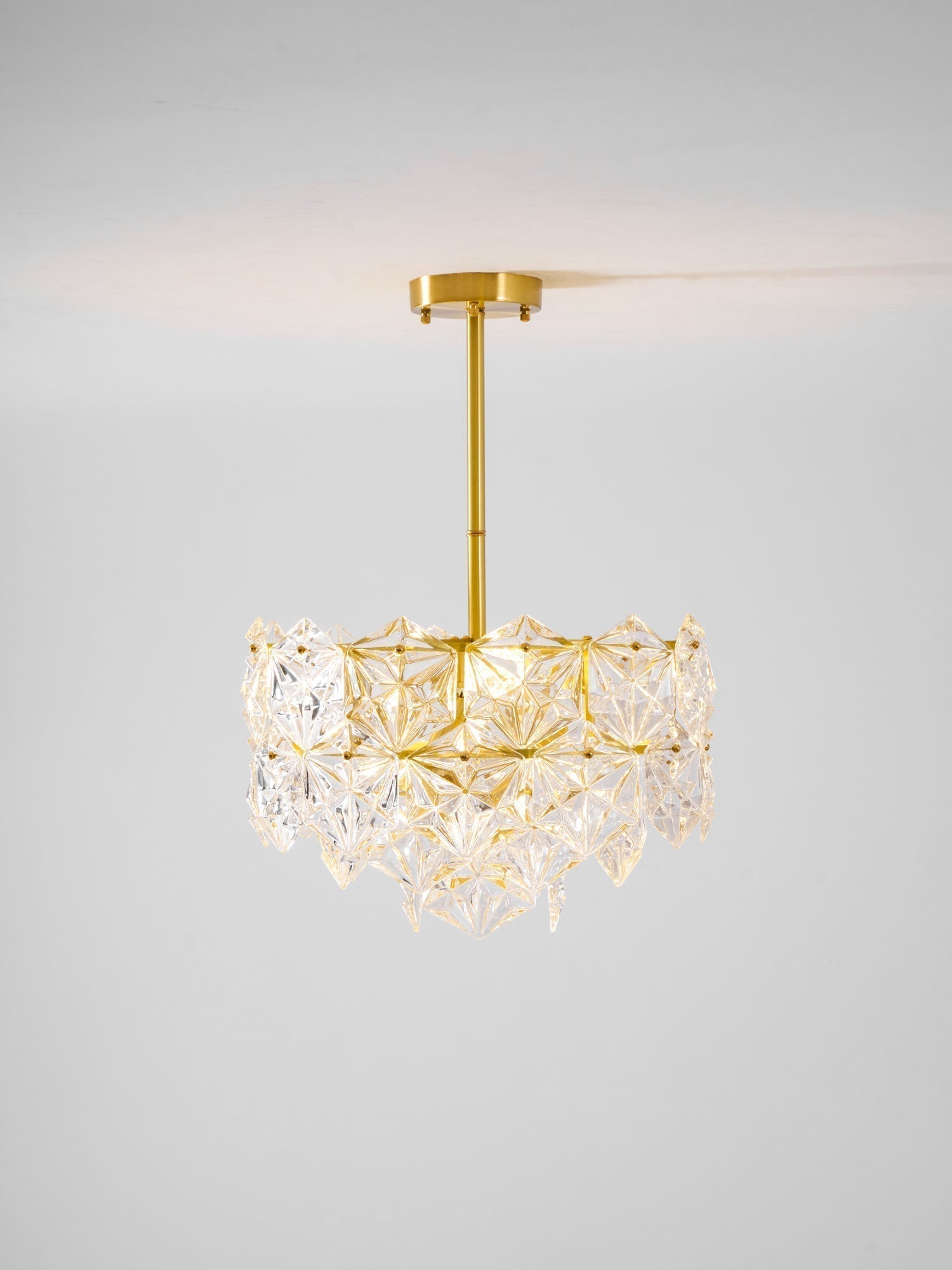 Lustra Chandelier en Verre Flocon de Neige Doré - Neutralighting
