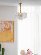 Lustra Chandelier en Verre Flocon de Neige Doré - Neutralighting