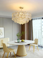Lustra Chandelier en Verre Flocon de Neige Doré - Neutralighting