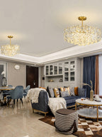 Lustra Chandelier en Verre Flocon de Neige Doré - Neutralighting
