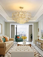 Lustra Chandelier en Verre Flocon de Neige Doré - Neutralighting