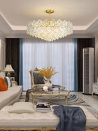 Lustra Chandelier en Verre Flocon de Neige Doré - Neutralighting