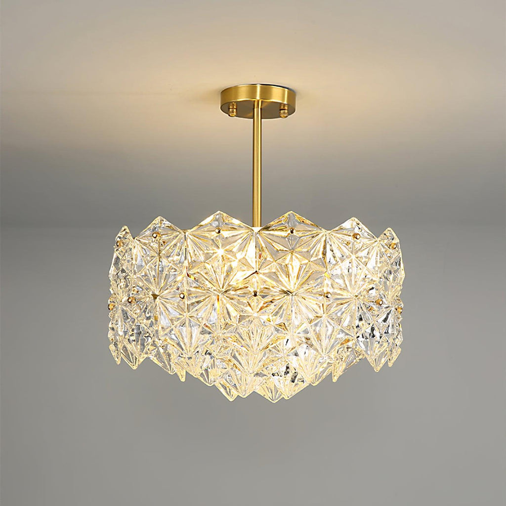 Lustra Chandelier en Verre Flocon de Neige Doré - Neutralighting