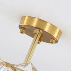 Lustra Chandelier en Verre Flocon de Neige Doré - Neutralighting