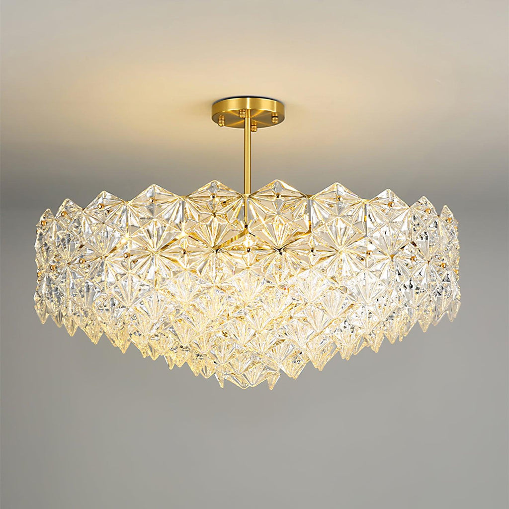 Lustra Chandelier en Verre Flocon de Neige Doré - Neutralighting