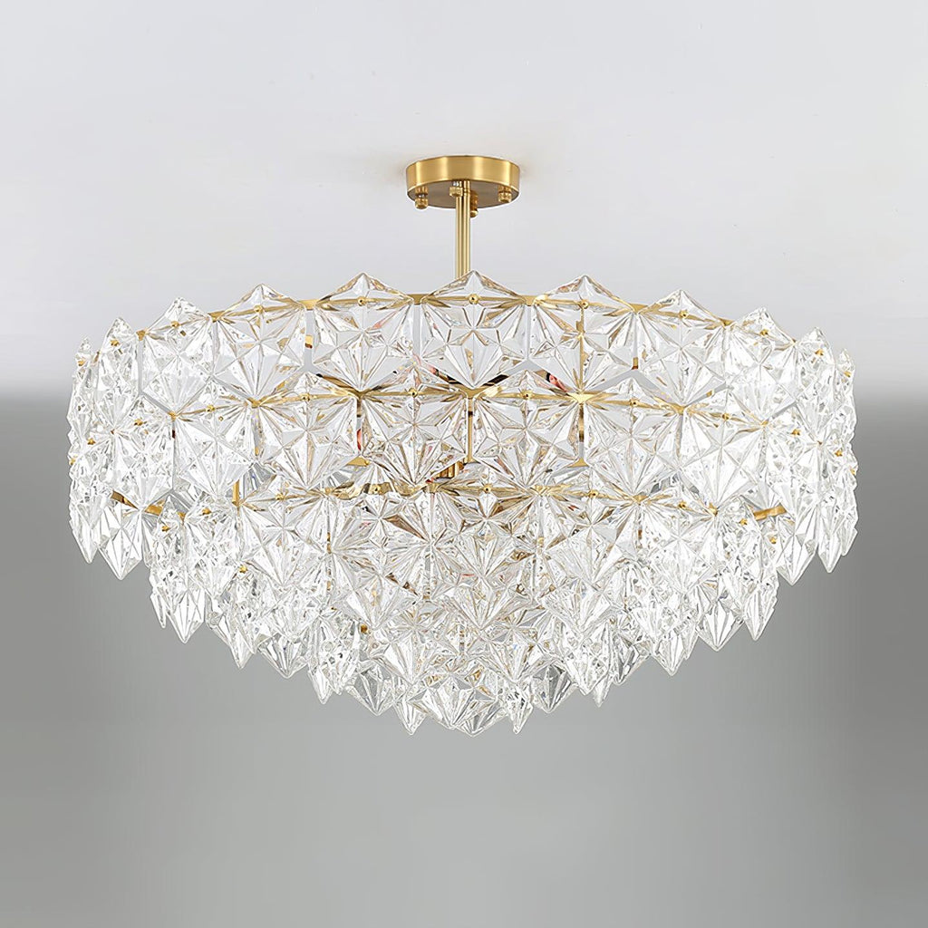 Lustra Chandelier en Verre Flocon de Neige Doré - Neutralighting