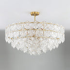 Lustra Chandelier en Verre Flocon de Neige Doré - Neutralighting