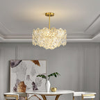 Lustra Chandelier en Verre Flocon de Neige Doré - Neutralighting