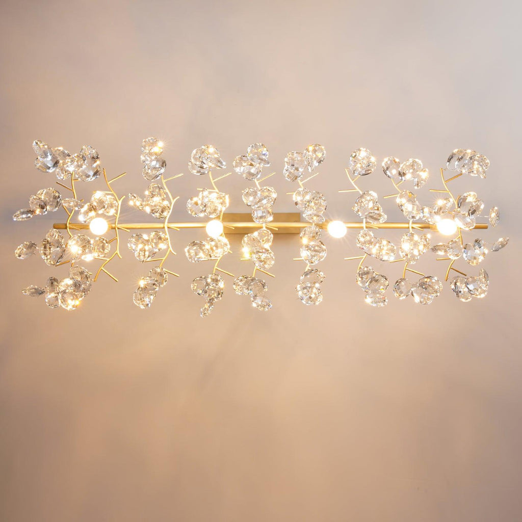 Lustra Chandelier Cristal Branche Or LED - Neutralighting