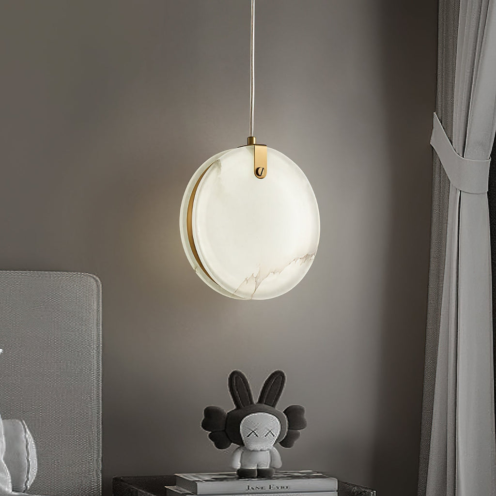Utalionis Moderne Minimaliste Laiton Albâtre Suspension - Neutralighting