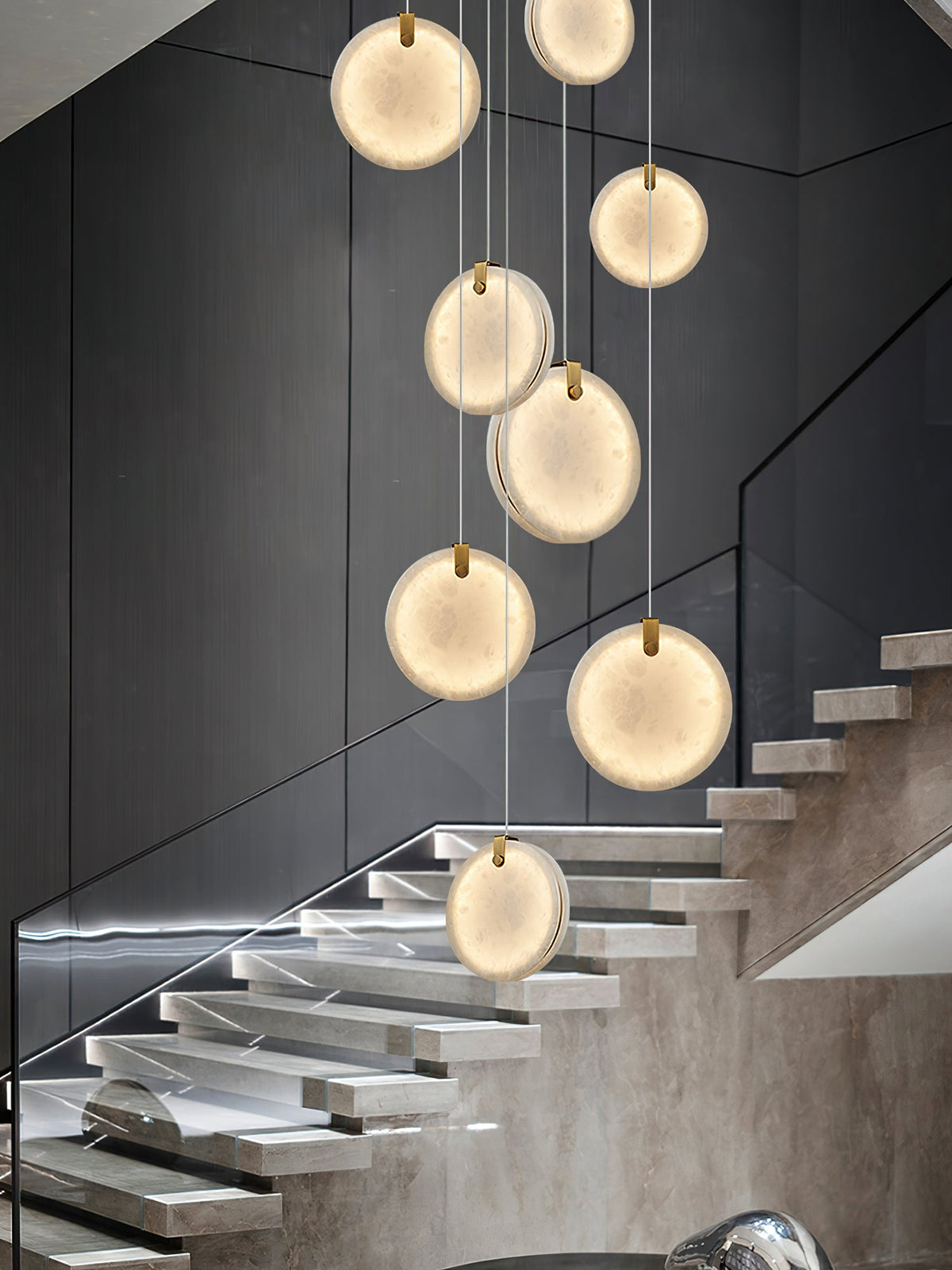 Utalionis Moderne Minimaliste Laiton Albâtre Suspension - Neutralighting