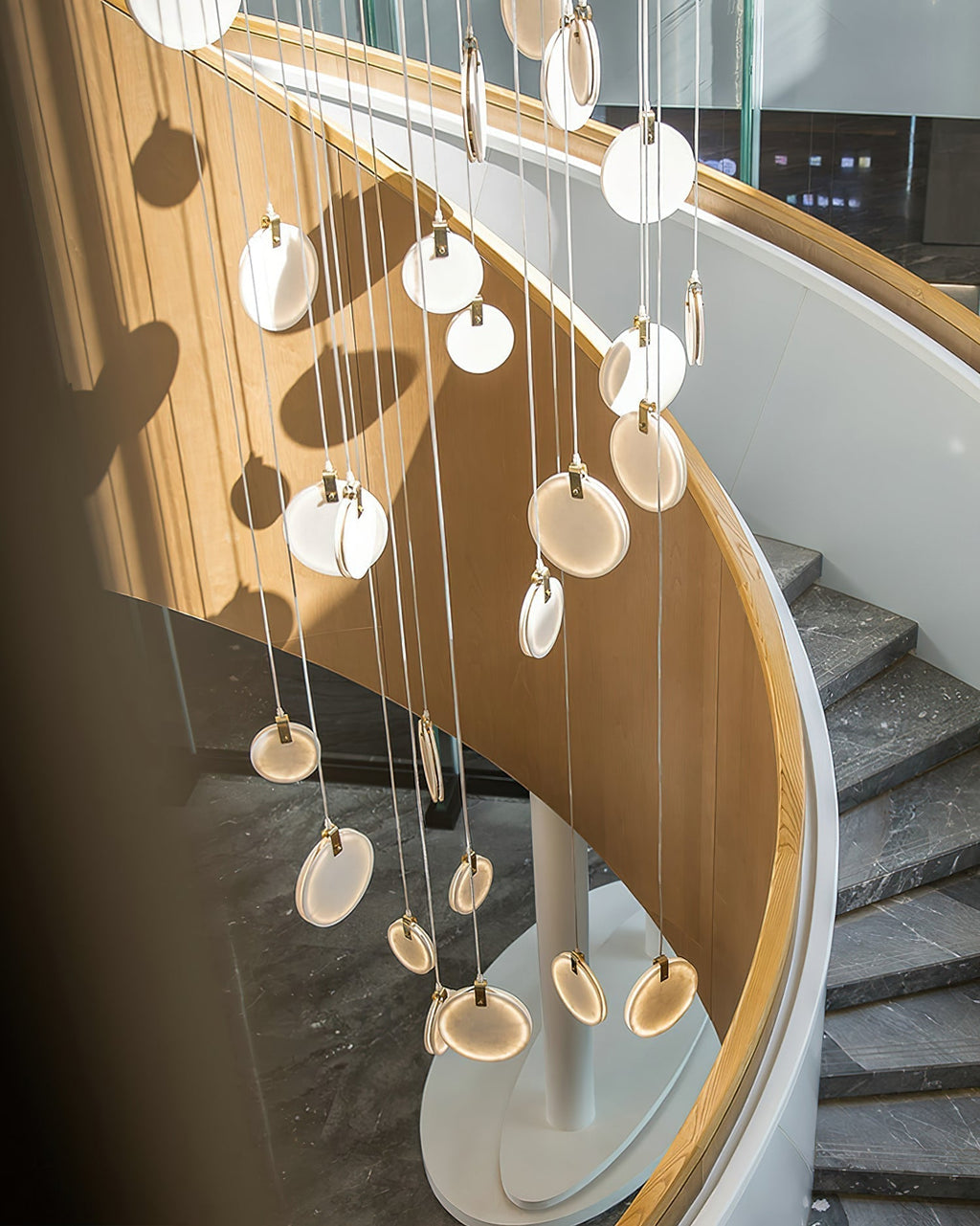 Utalionis Moderne Minimaliste Laiton Albâtre Suspension - Neutralighting