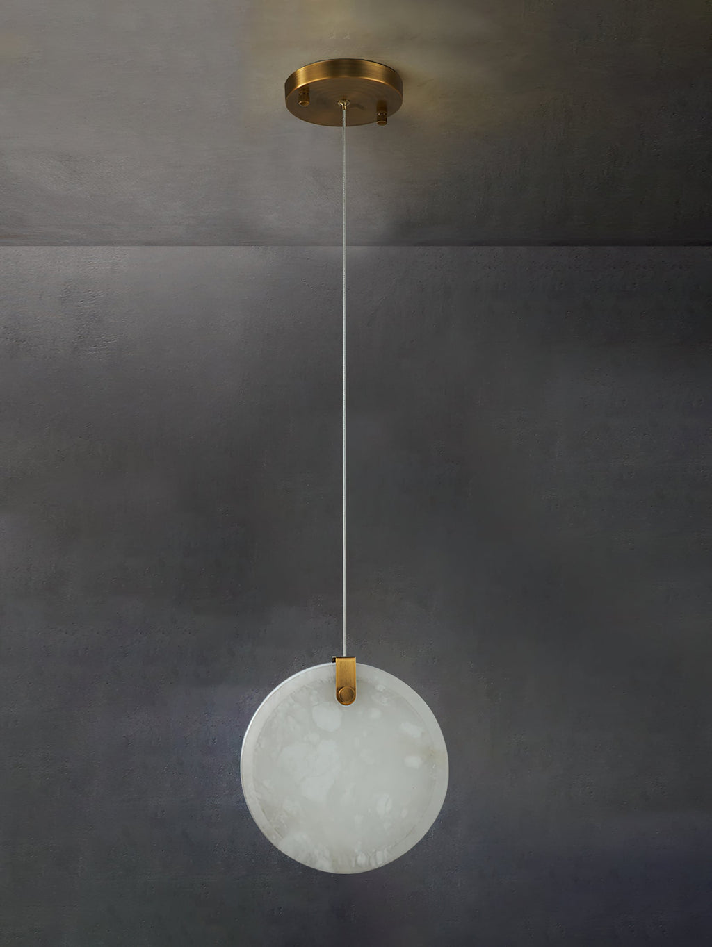 Utalionis Moderne Minimaliste Laiton Albâtre Suspension - Neutralighting