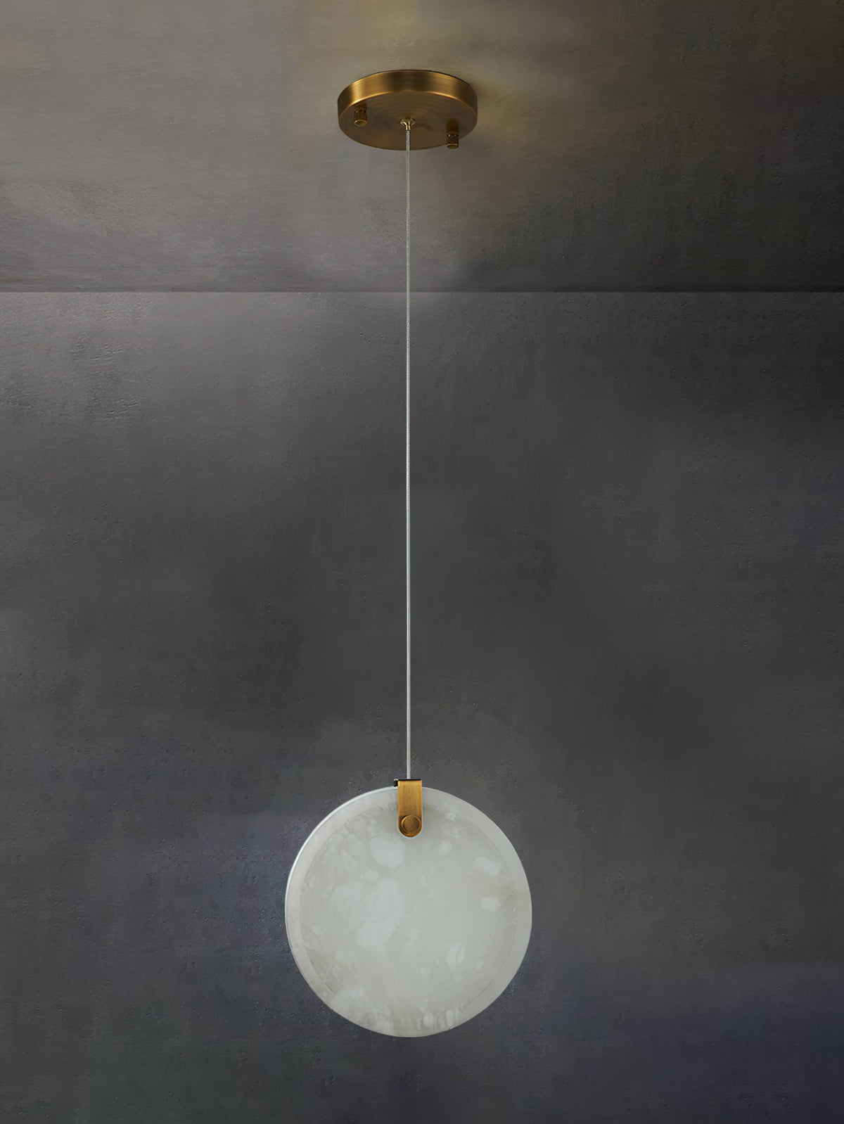 Utalionis Moderne Minimaliste Laiton Albâtre Suspension - Neutralighting