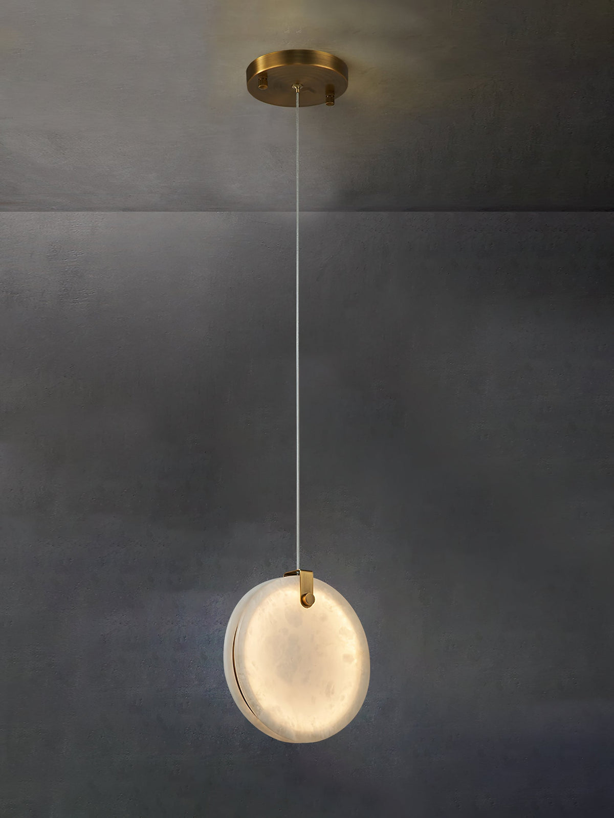 Utalionis Moderne Minimaliste Laiton Albâtre Suspension - Neutralighting
