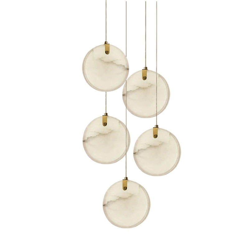 Utalionis Moderne Minimaliste Laiton Albâtre Suspension - Neutralighting