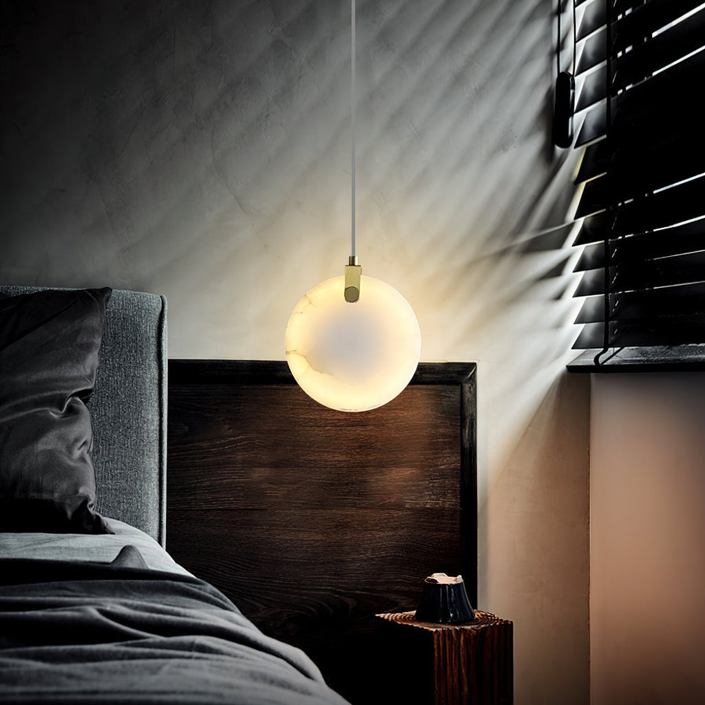 Utalionis Moderne Minimaliste Laiton Albâtre Suspension - Neutralighting