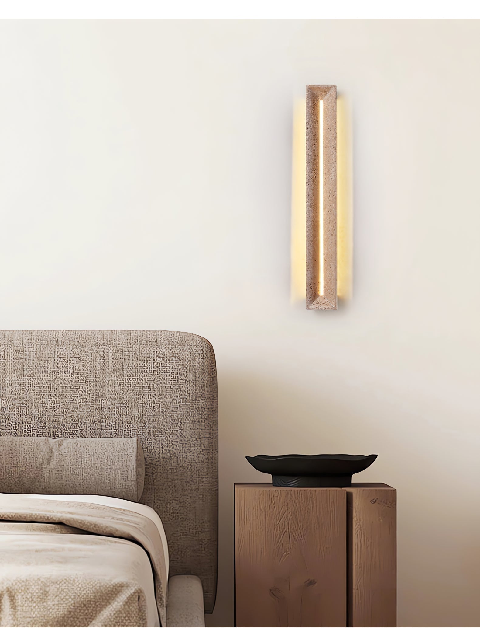Anoren Applique Murale Minimaliste en Travertin - Neutralighting