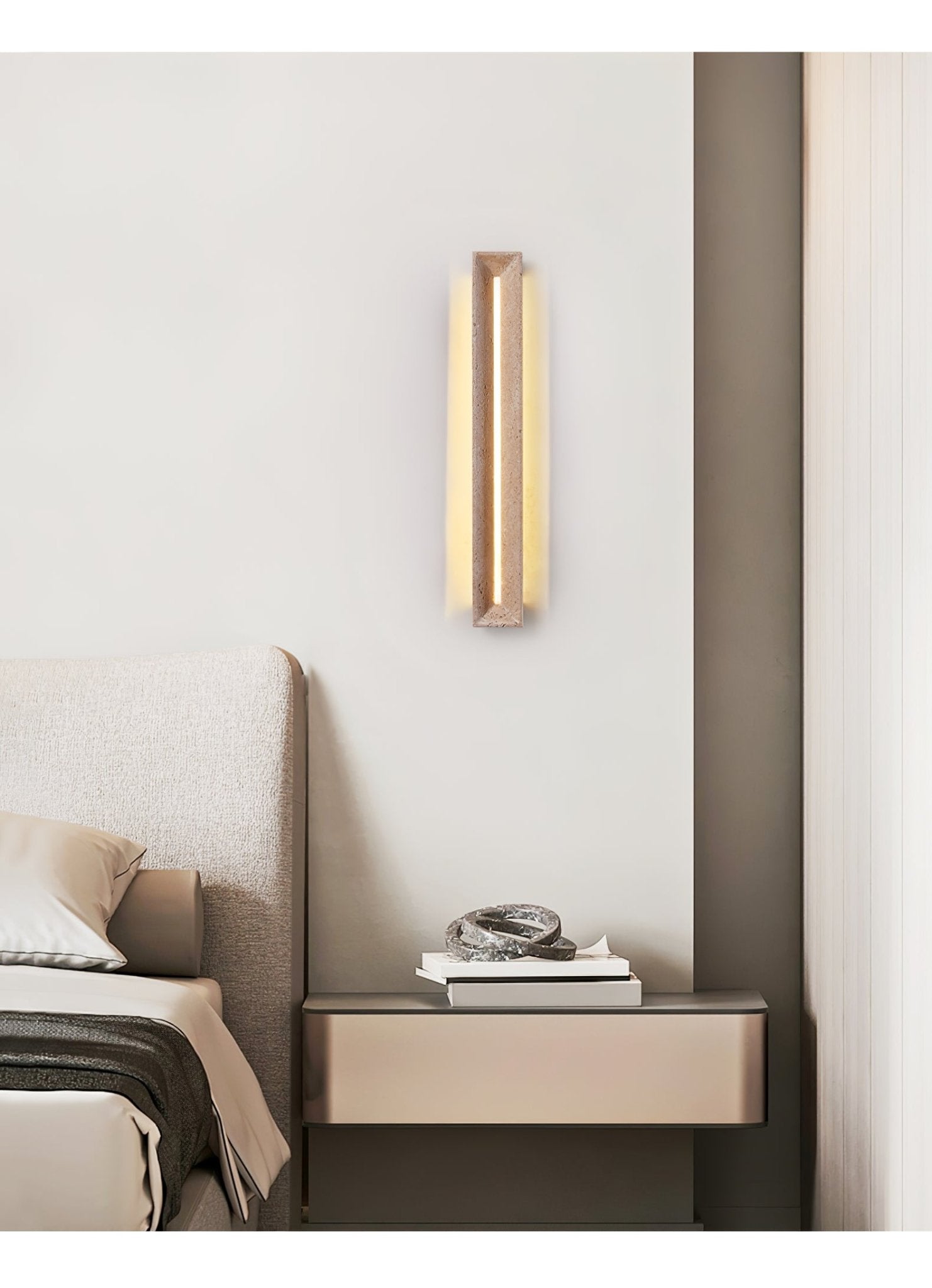 Anoren Applique Murale Minimaliste en Travertin - Neutralighting