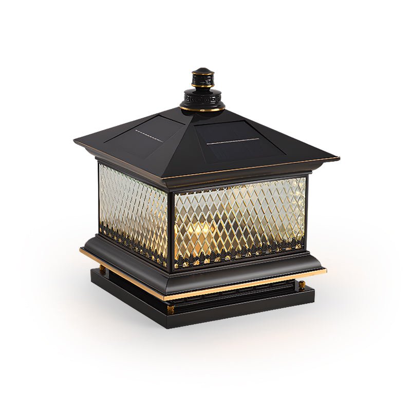Evelor Classique Diamant Solaire Poteau Extérieur Lumière - Neutralighting