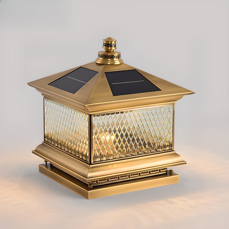 Evelor Classique Diamant Solaire Poteau Extérieur Lumière - Neutralighting