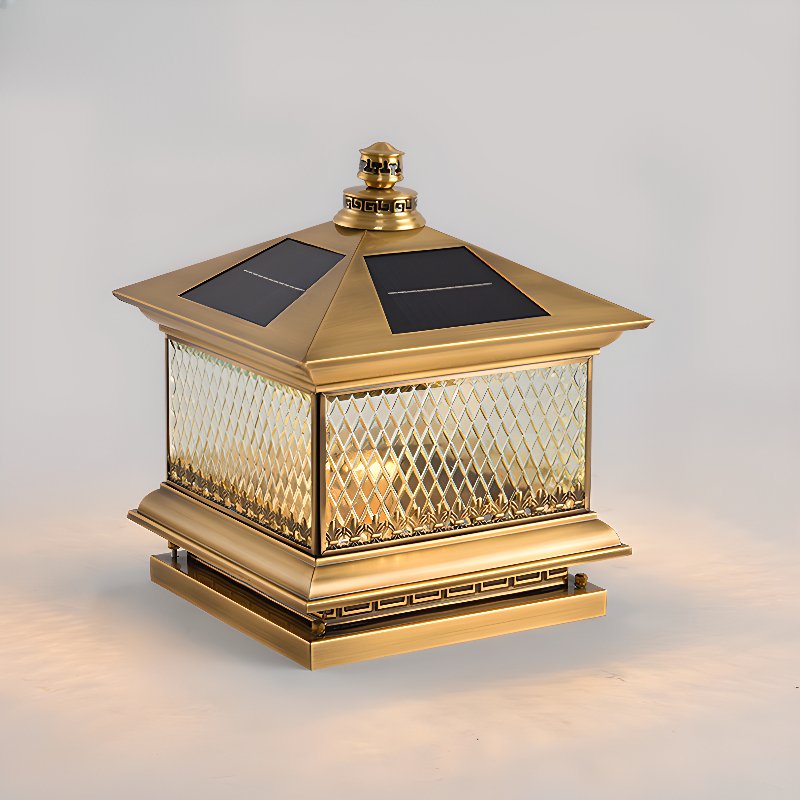 Evelor Classique Diamant Solaire Poteau Extérieur Lumière - Neutralighting