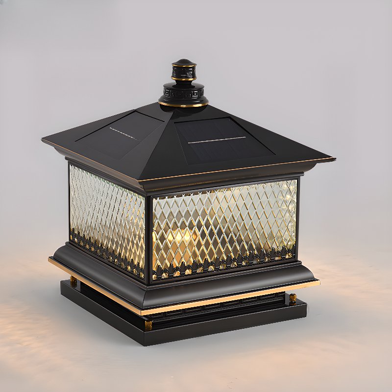 Evelor Classique Diamant Solaire Poteau Extérieur Lumière - Neutralighting