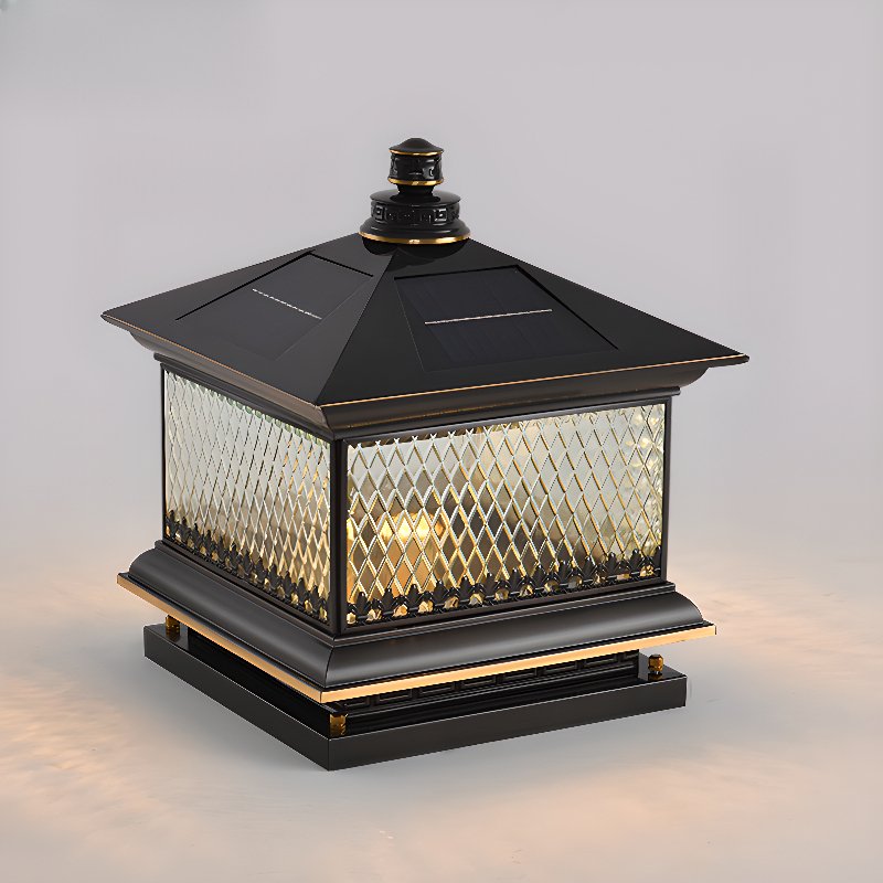 Evelor Classique Diamant Solaire Poteau Extérieur Lumière - Neutralighting