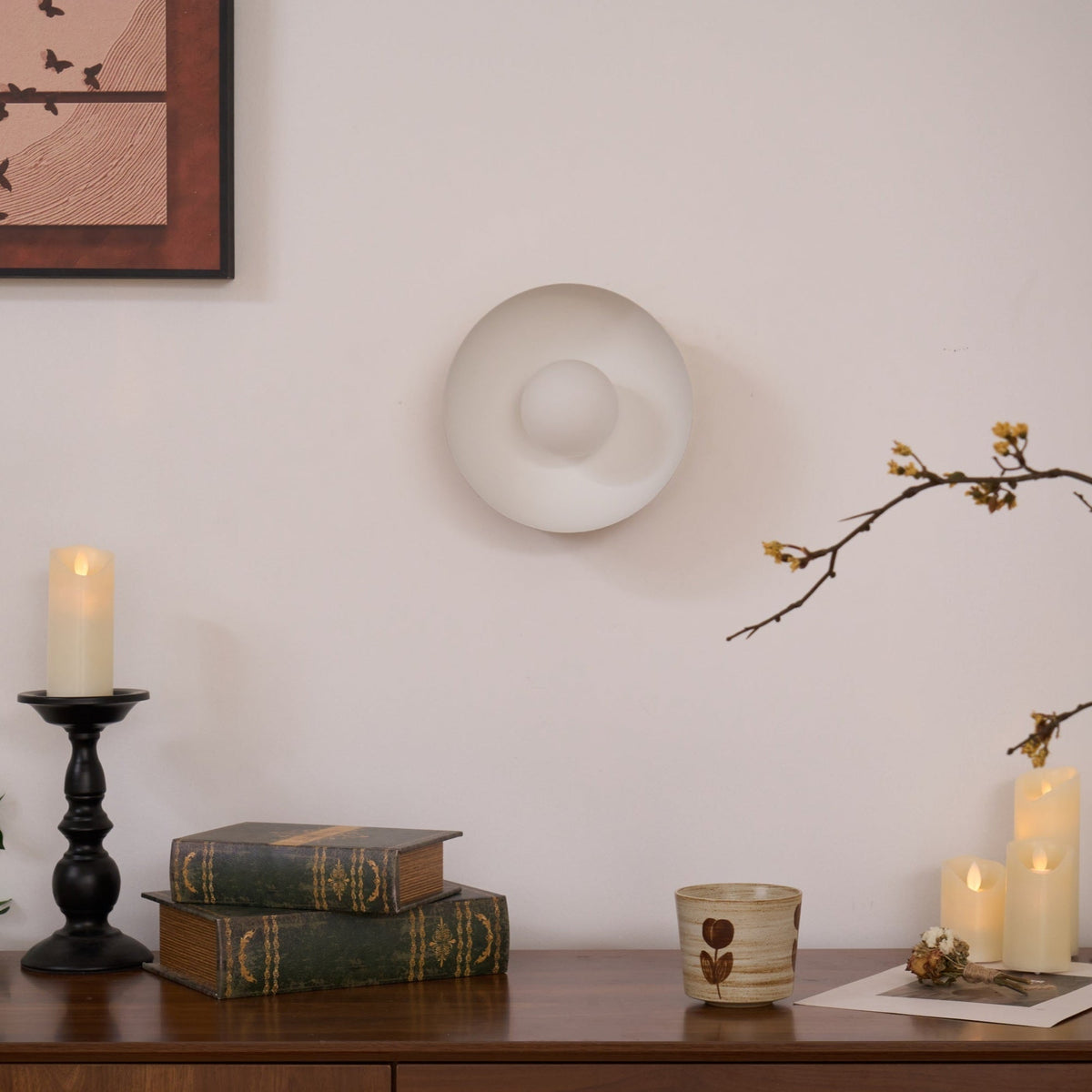 Vethaora Lampe Murale Verre Laiton Minimaliste - Neutralighting