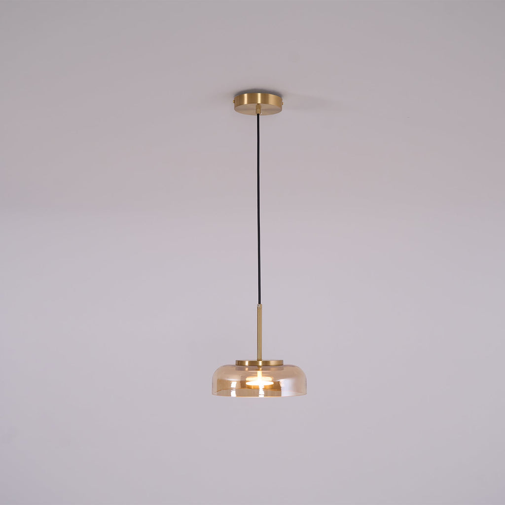 Lustra Suspension en Verre Transparent Élégante - Neutralighting