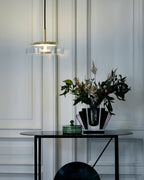Lustra Suspension en Verre Transparent Élégante - Neutralighting