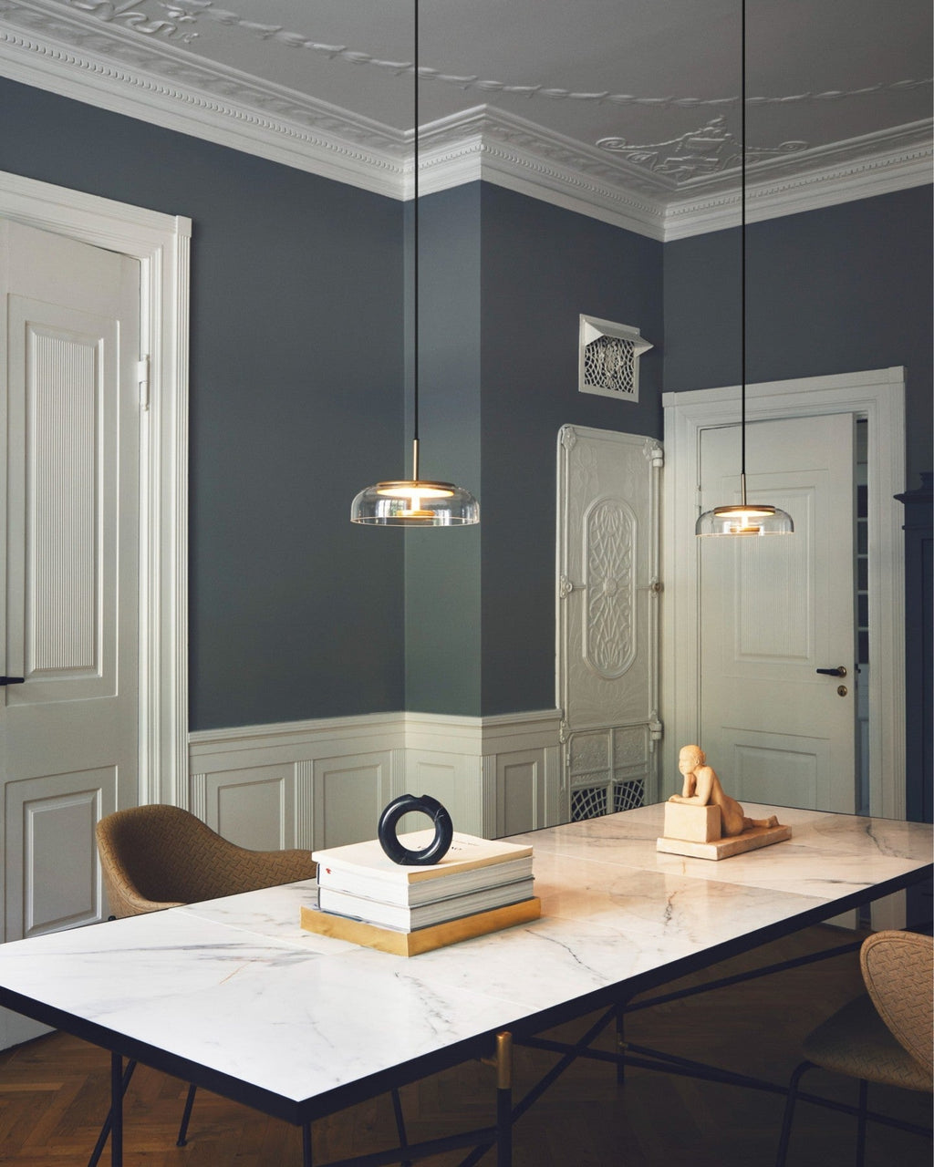 Lustra Suspension en Verre Transparent Élégante - Neutralighting