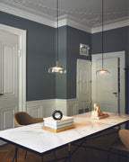 Lustra Suspension en Verre Transparent Élégante - Neutralighting